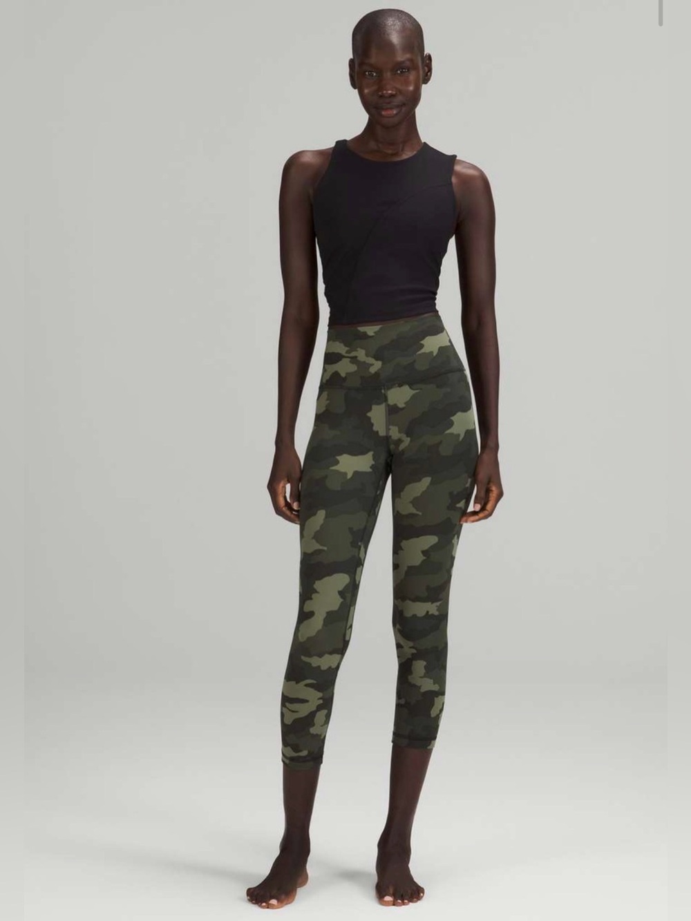 Lululemon Align High-Rise Crop 23” Heritage 365 Camo Medium Olive Leggings Size6
